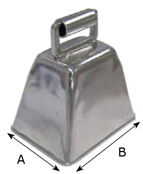 Item # 6187 LG. Cow Bell NP, Flat Eye Cow Bells with Roller On Batz  Corporation