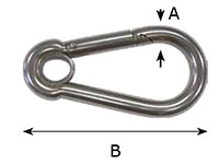 2450SSG Safety Hooks with Grommet - 2