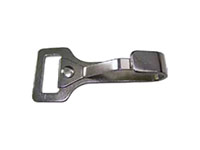 Item # 990ST (1-3/4) NP, 1-3/4 Inch (in) Inside Width (A) Nickel Plated  Finish Rigid Square Eye Spring Snap Hook On Batz Corporation