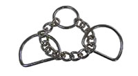 3.0 Millimeter (mm) Material Thickness (B) and 1-1/2 Inch (in) Loose Ring Size (C) DEE Martingale Chain