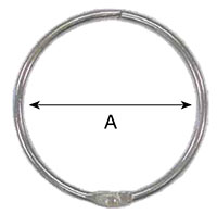 1/2/3 Inch (in) Inside Diameter (A) Nickel Plated Finish Split Snap O-Ring - 2