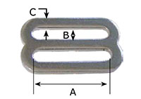 1 Inch (in) Inside Width (A) Nickel Plated Finish Special Heavy Slide - 2