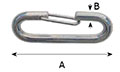 2-1/2 Millimeter (mm) Overall Length (A) Bit Snap Flat Wire Tongue Hook - 2