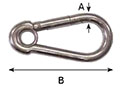2450ST Safety Hooks with Grommet - 2