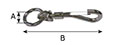 406ST Chain Snap Hooks with Swivel and Ring - 2