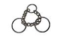 3.0 Millimeter (mm) Material Thickness (B) and 2 Inch (in) Loose Ring Size (C) Martingale Chain