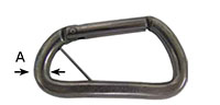 563-08 Italian Stainless Steel Carabiner Hooks - 2