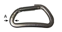 564 Italian Stainless Steel Carabiner Hooks - 2