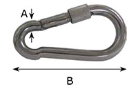 2450SS Safety Hooks with Screw Nut - 2