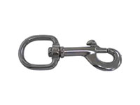 1 Inch (in) Inside Width (A) and 4 Inch (in) Overall Length (B) Round Swivel Bolt Snap Hook