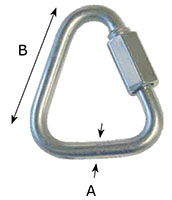 3.5 Millimeter (mm) Material Thickness (A) Delta Shaped Quick Link - 2