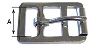 1280ST Stamped English Double Bar Buckles with Roller - 2