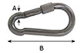 2450SS Safety Hooks with Screw Nut - 2