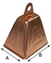 36 Millimeter (mm) Outside Width (A) Round Eye Cow Bell - 2