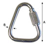 8.0 Millimeter (mm) Material Thickness (A) Delta Shaped Quick Link - 2